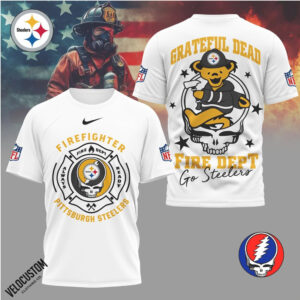 Pittsburgh Steelers Firefighter Grateful Dead Bear Shirt