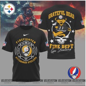 Pittsburgh Steelers Firefighter Grateful Dead Bear Shirt