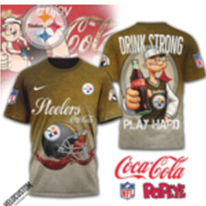 Pittsburgh Steelers Popeye Coca Cola Drink Strong Shirt