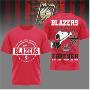 Portland Trail Blazers Snoopy Basketball Forever Shirt