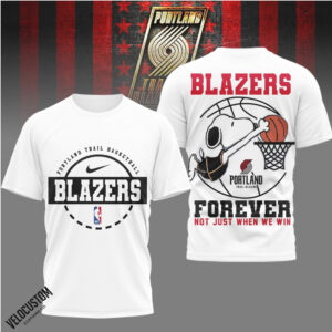 Portland Trail Blazers Snoopy Basketball Forever Shirt