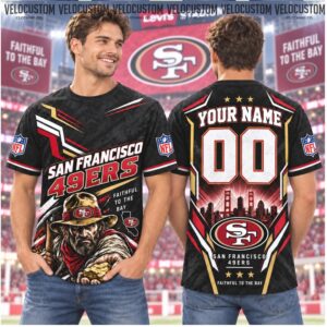 San Francisco 49ers Mascot Bridge Custom Name Football Shirt San Francisco 49ers Mascot Bridge Custom Name Football Shirt
