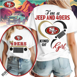 San Francisco Football Jeep Heart Kind Of Girl Shirt