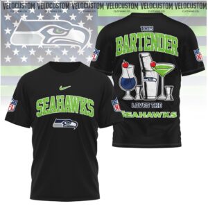 Seattle Seahawks Bartender Cocktail Drinks Football Shirt