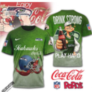 Seattle Seahawks Popeye Coca Cola Drink Strong Shirt