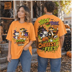 Snoopy Cheetah Vampire Halloween Candy Cheesy Feet Shirt