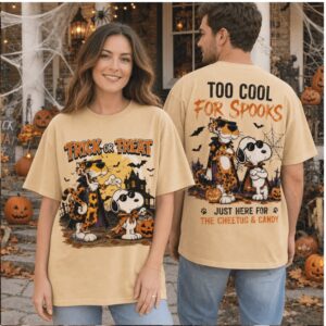 Snoopy Cheetah Vampire Halloween Trick Or Treat Shirt