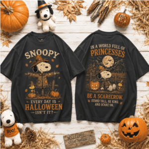 Snoopy Halloween Scarecrow Princess Fall Season Shirt