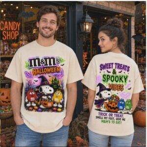 Snoopy M And M Halloween Candy Crew Sweet Treats Shirt