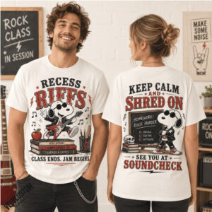 Snoopy Rock Music Guitar School Shirt