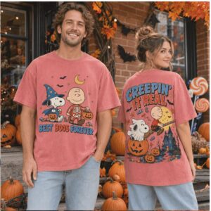 Snoopy Skeleton Witch Broom Halloween Best Boos Shirt