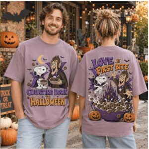 Snoopy Vampire Halloween Pumpkin Cereal Bowl Shirt