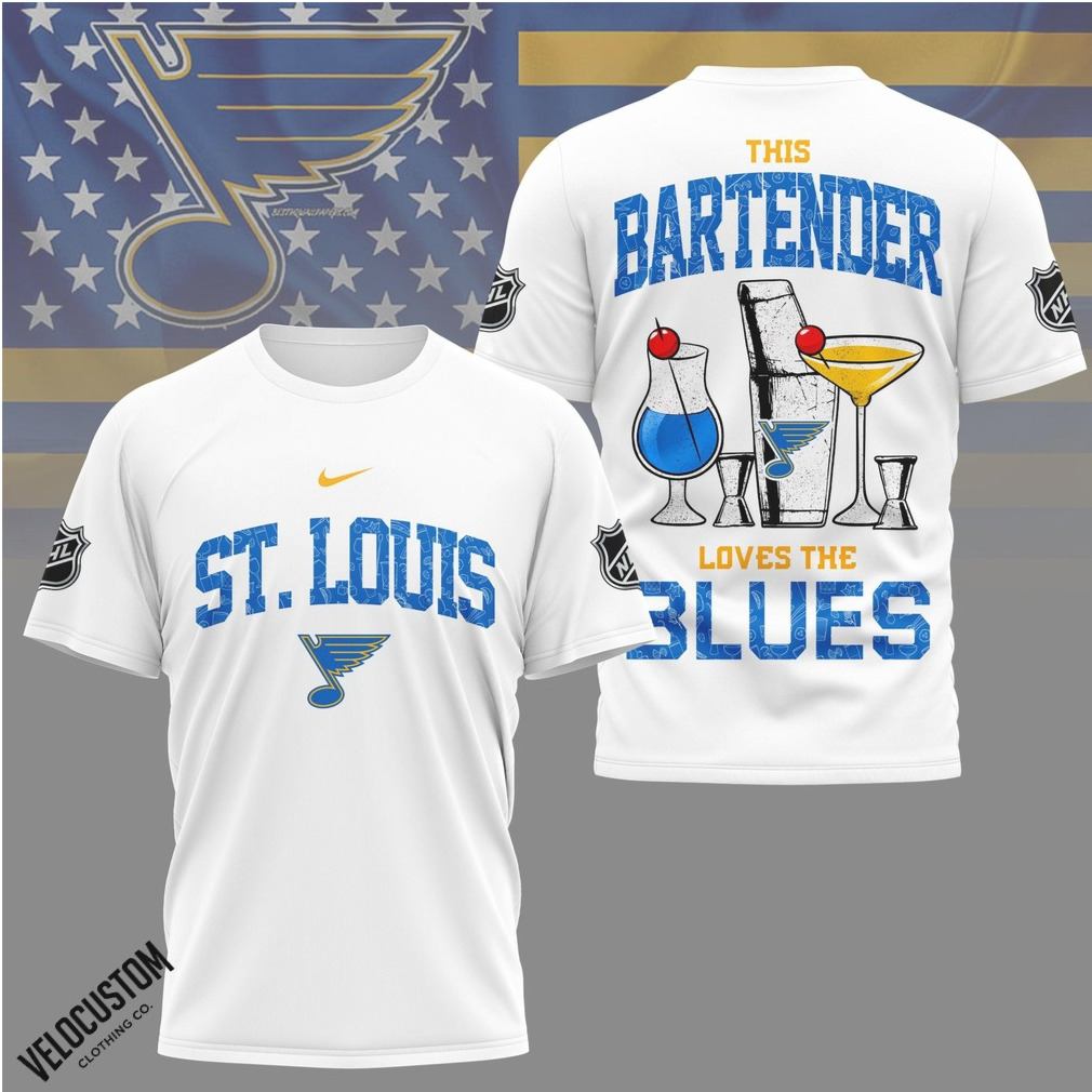 St. Louis Hockey Bartender Loves the Blues Shirt St. Louis Hockey Bartender Loves the Blues Shirt