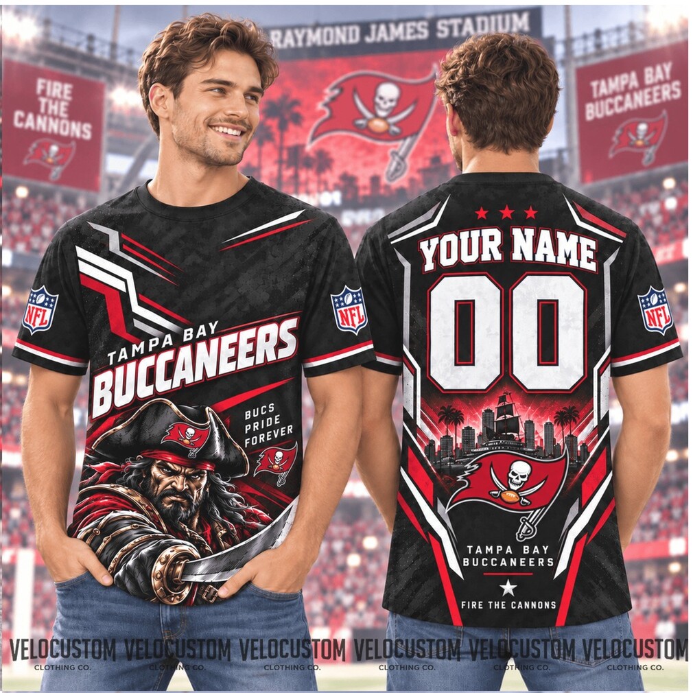 Tampa Bay Buccaneers Football Pirate Mascot Custom Baseball Shirt Tampa Bay Buccaneers Football Pirate Mascot Custom Baseball Shirt