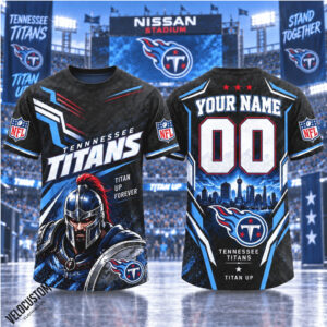 Tennessee Titans Football Warrior Mascot Custom Baseball Shirt