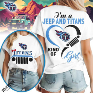 Tennessee Titans Jeep Heartbeat Kind Of Girl Shirt