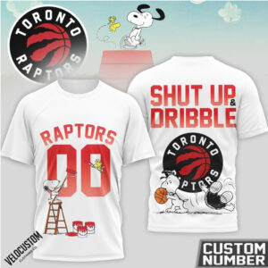 Toronto Raptors Snoopy Basketball Custom Number Shirt