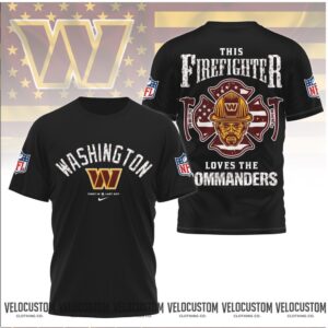 Washington Commanders Firefighter American Flag Fire Department Shirt