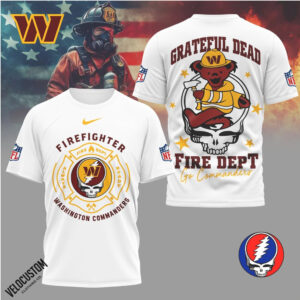 Washington Commanders Firefighter Grateful Dead Fire Dept Shirt