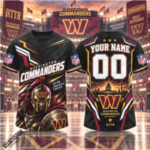 Washington Commanders Football Warrior Custom Baseball Shirt