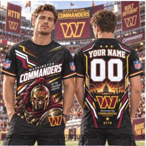 Washington Commanders Football Warrior Custom Baseball Shirt