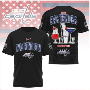 Washington Hockey Bartender Cocktail Shaker Shirt