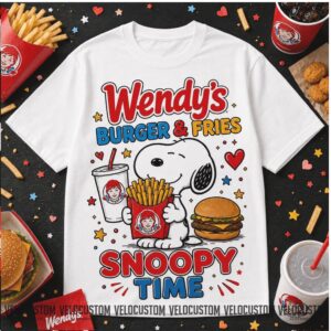 Wendys Snoopy Burger And Fries I Need Wendys To Focus Shirt